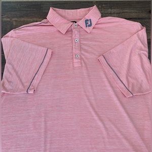 FootJoy Men's Short Sleeve Golf Shirt XL Orange